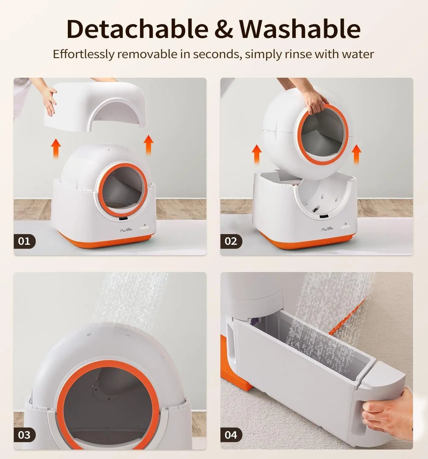 Unit operating quietly in the background while a pet sleeps nearby.