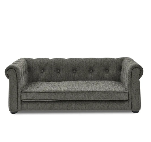 Grand-Luxe raised dog sofa in dark grey