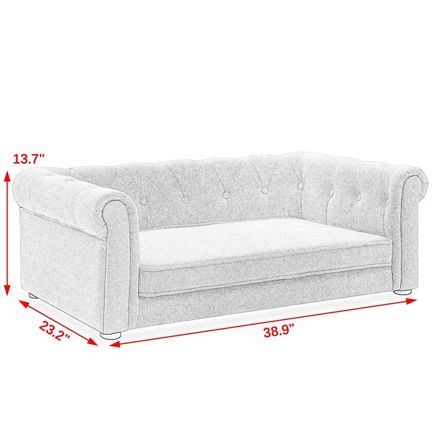 Blueprint size chart showing 38.9 inch length